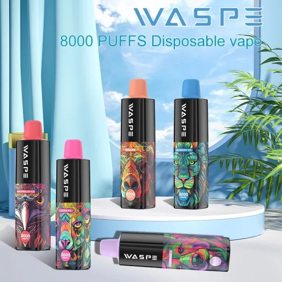 La fruta condimenta la pluma disponible 50mg RGB LED 850mAh de Vape de la barra del duende de los soplos del tornado 8000 de Randm que destella