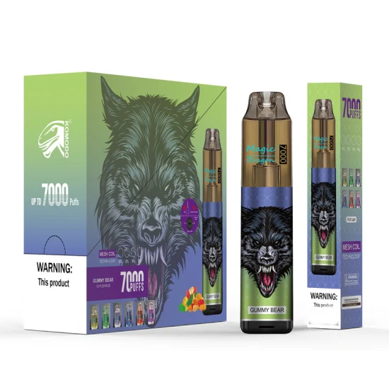 Magic Dragon 7000 Puffs Vape Pen 850mAh Tipo C Recargable E Cigarrillo 16ml Vaina Precargada